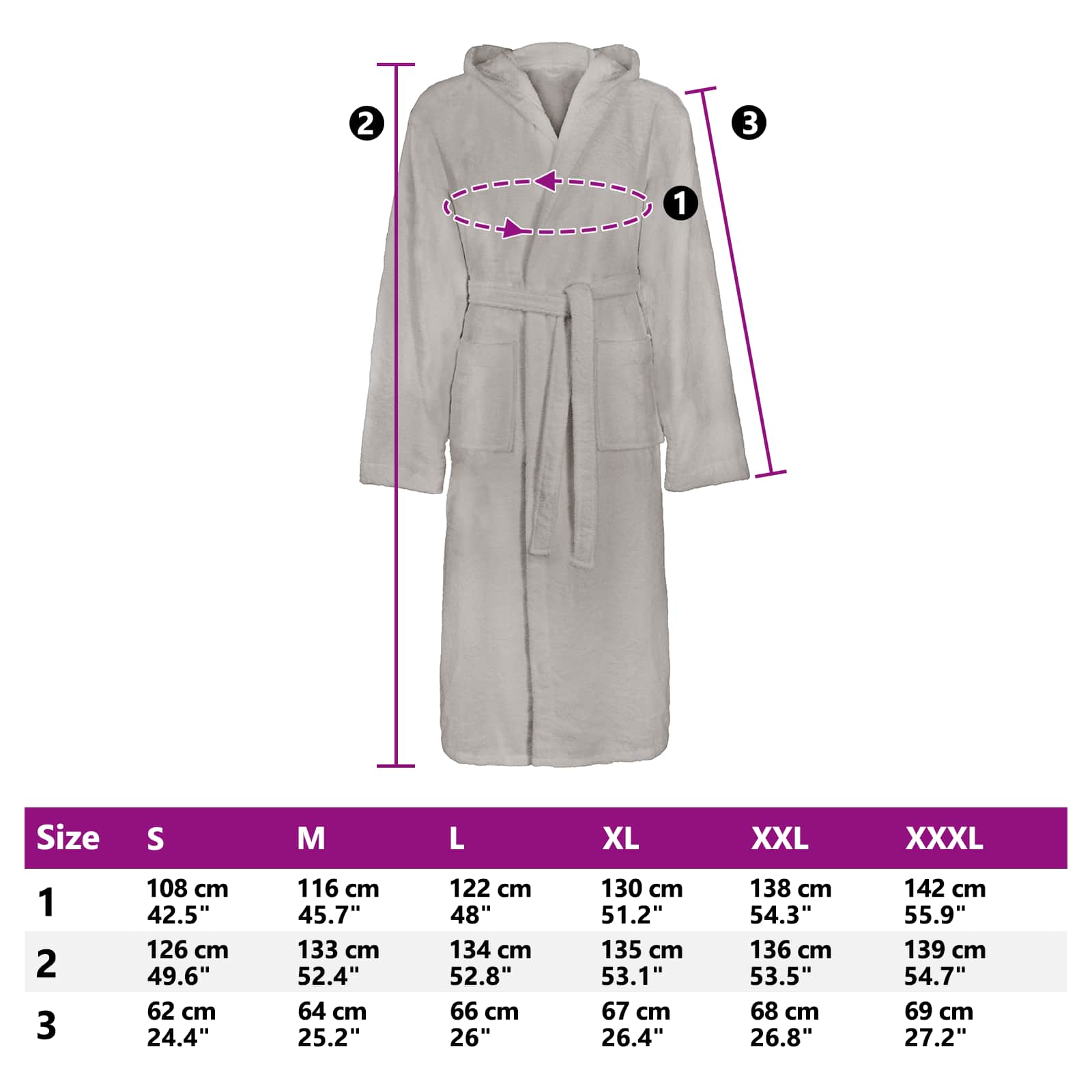 Μπουρνούζι KINN Γκρι L Βαμβάκι - Pakobazaar