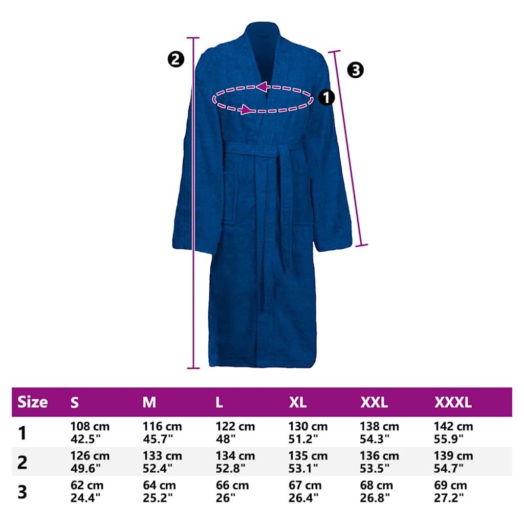 Μπουρνούζι KINN Μπλε S Βαμβάκι