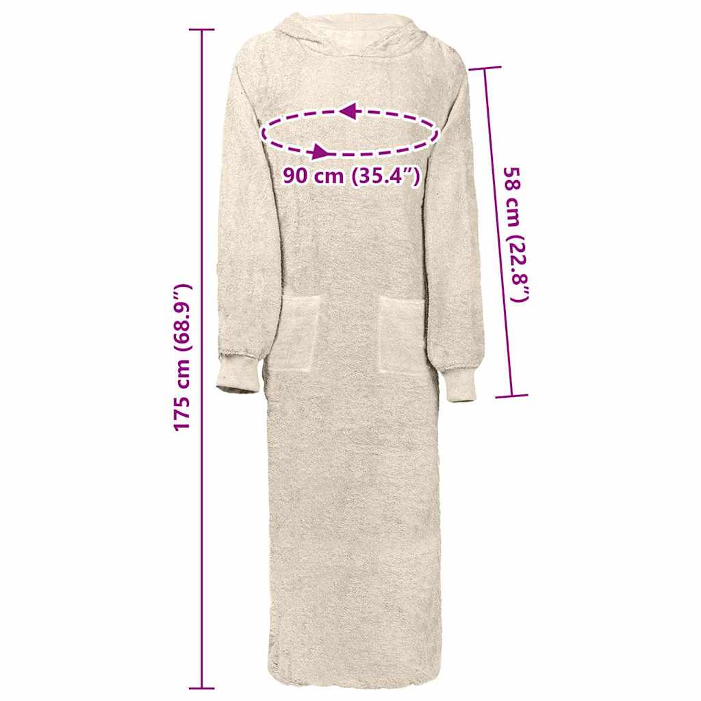 Φούτερ-κουβέρτα KINN Κρεμ XXL Βαμβάκι