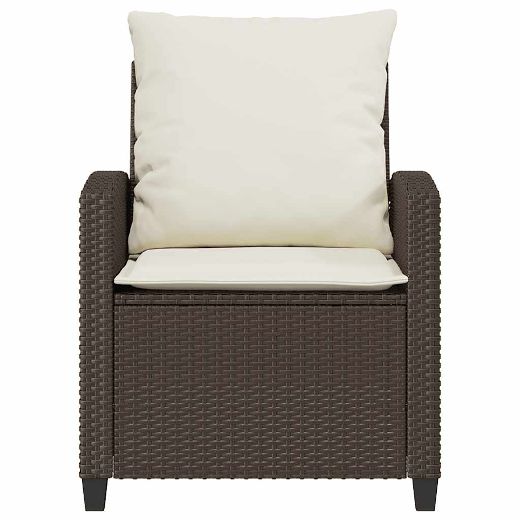 Σετ Καναπέδων Κήπου 4 Τεμαχίων με Μαξιλάρια από Καφέ Συνθετικό Ρατάν - Pakobazaar