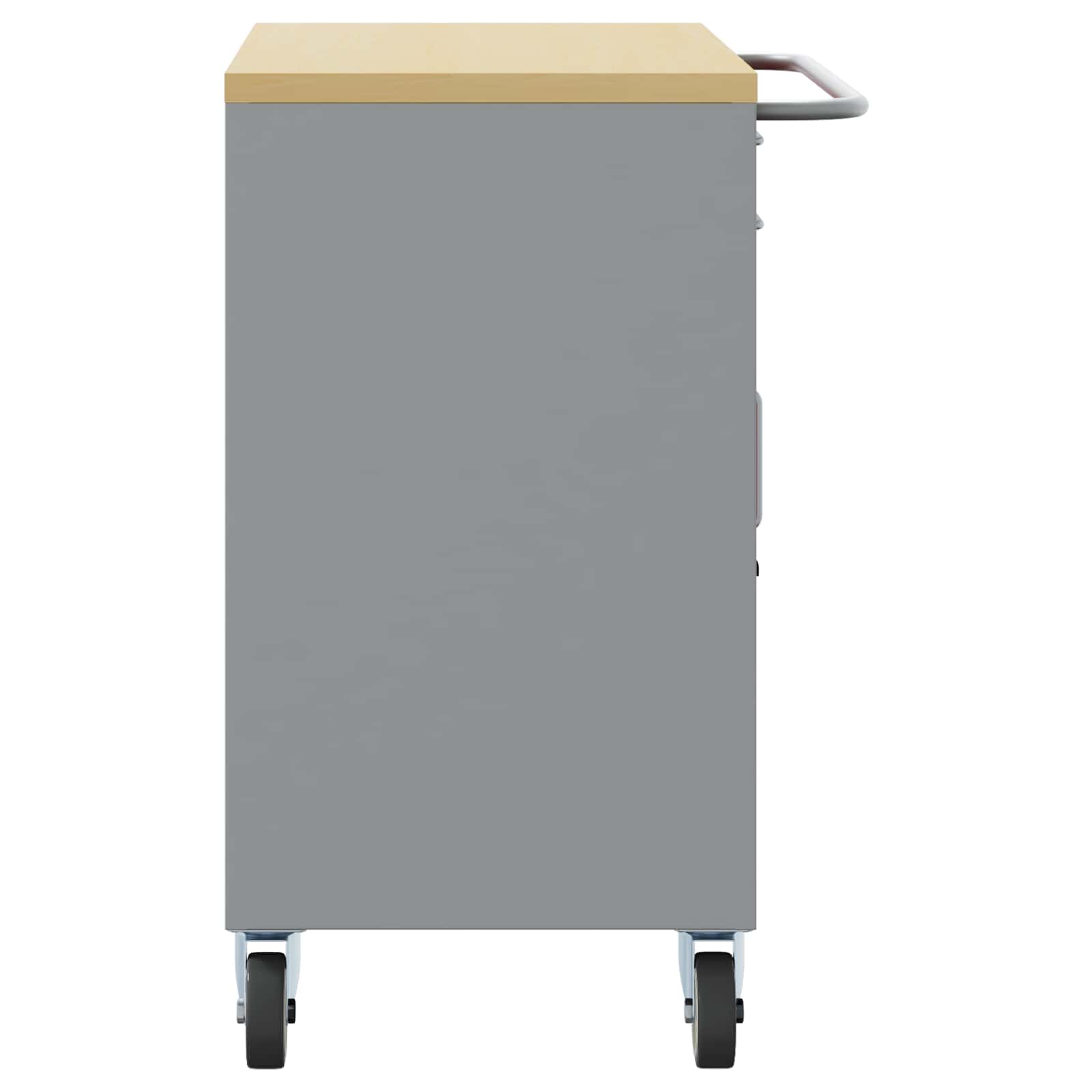 Ντουλάπα Εργασίας 2 pcs Μαύρο και Γκρι 100 x 55 x 85 εκ. - Pakobazaar