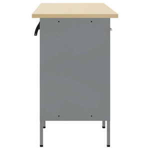 Ντουλάπα Εργασίας 3 pcs Μαύρο και Γκρι 150 x 55 x 85 εκ - Pakobazaar