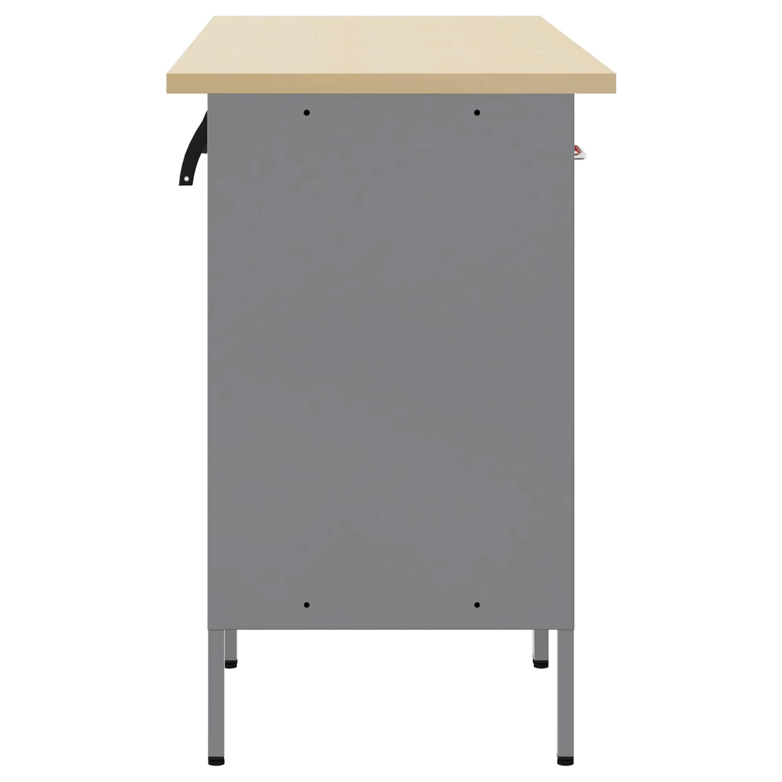 Ντουλάπα Εργασίας 3 pcs Κόκκινο και Γκρι 150 x 55 x 85 εκ - Pakobazaar