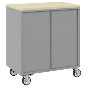 Ντουλάπα Εργασίας 3 pcs Μαύρο και Γκρι 75 x 45 x 85 εκ. - Pakobazaar