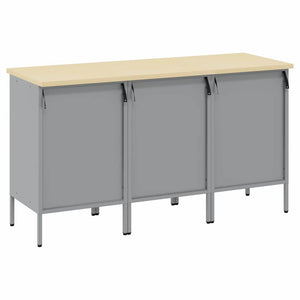 Ντουλάπα Εργασίας 3 pcs Κόκκινο και Γκρι 150 x 55 x 85 εκ - Pakobazaar