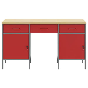 Ντουλάπα Εργασίας με συρτάρι 3 pcs Κόκκινο 150 x 55 x 85 εκ - Pakobazaar