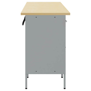 Ντουλάπα Εργασίας 4 pcs Μαύρο και Γκρι 200 x 55 x 85 εκ - Pakobazaar