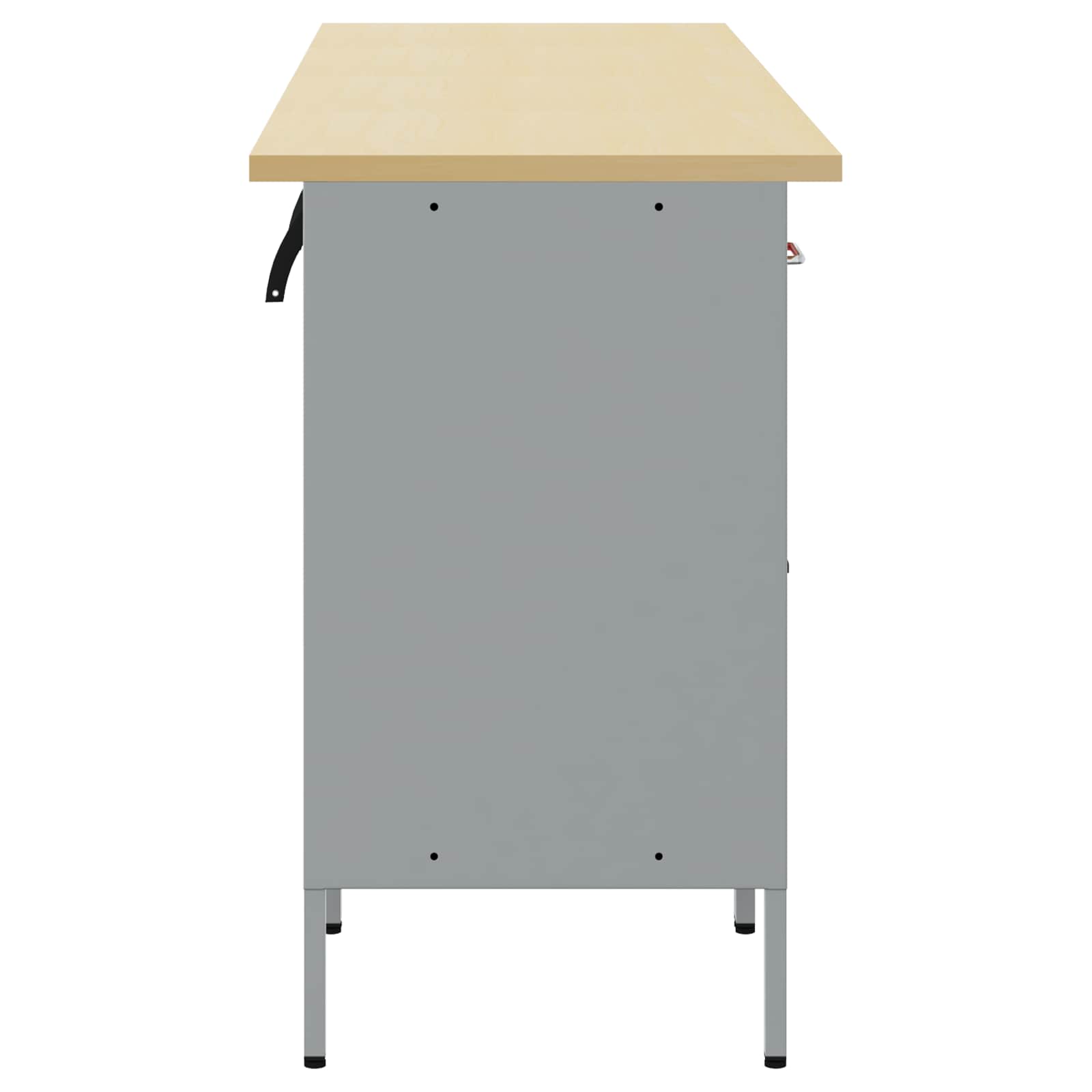 Ντουλάπα Εργασίας 4 pcs Κόκκινο και Γκρι 200 x 55 x 85 εκ - Pakobazaar