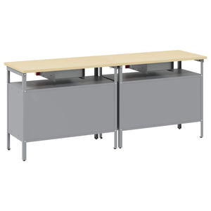 Σετ πάγκου εργασίας 2 pcs Κόκκινο και Γκρι 200 x 55 x 85 εκ - Pakobazaar