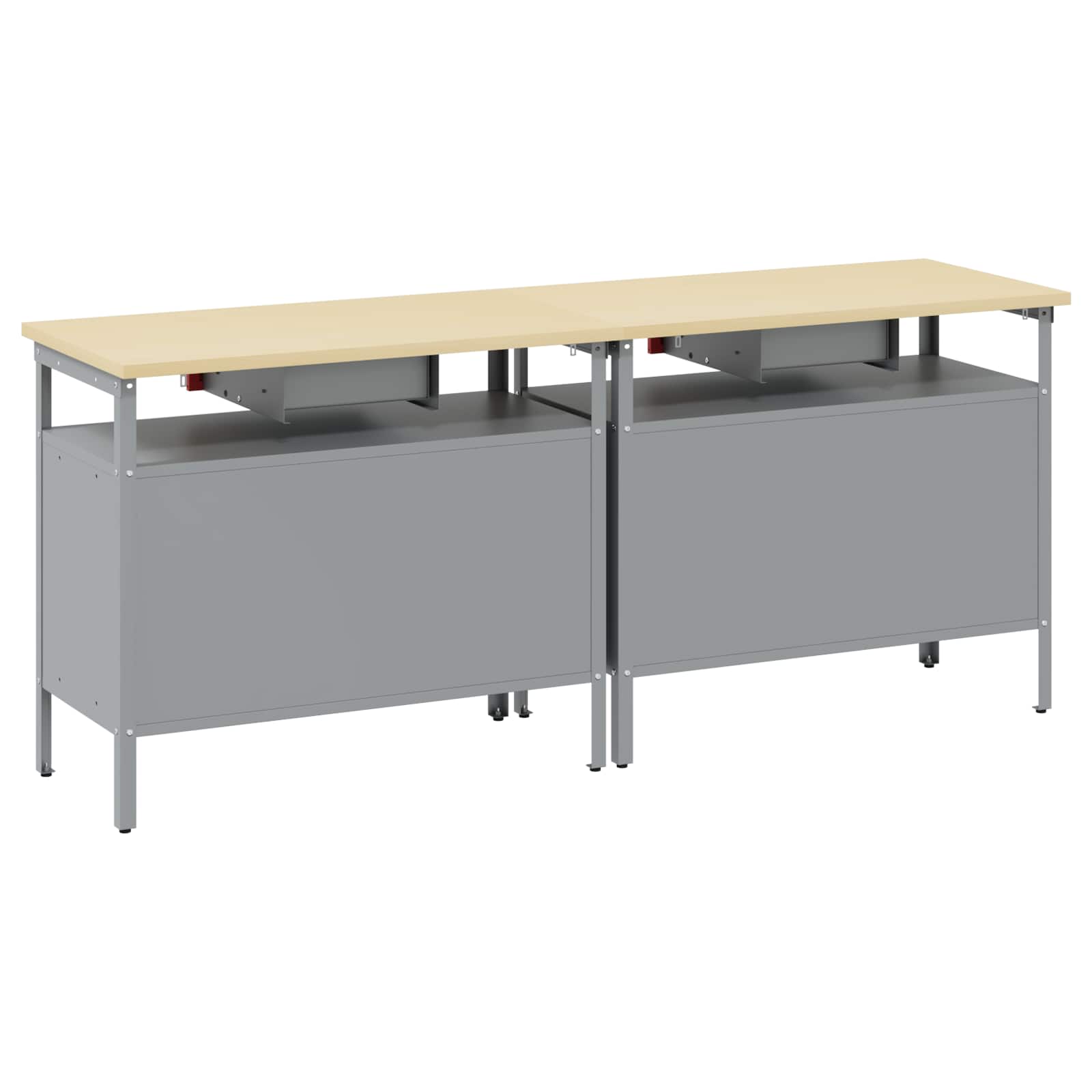 Σετ πάγκου εργασίας 2 pcs Κόκκινο και Γκρι 200 x 55 x 85 εκ - Pakobazaar