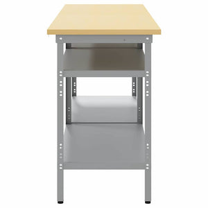 Σετ πάγκου εργασίας 2 pcs Μπεζ και Γκρι 200 x 55 x 85 εκ - Pakobazaar