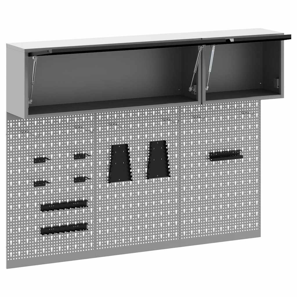 Σετ ντουλαπών εργαλείων με ράφι με αποθήκευση 5 pcs Μαύρο - Pakobazaar