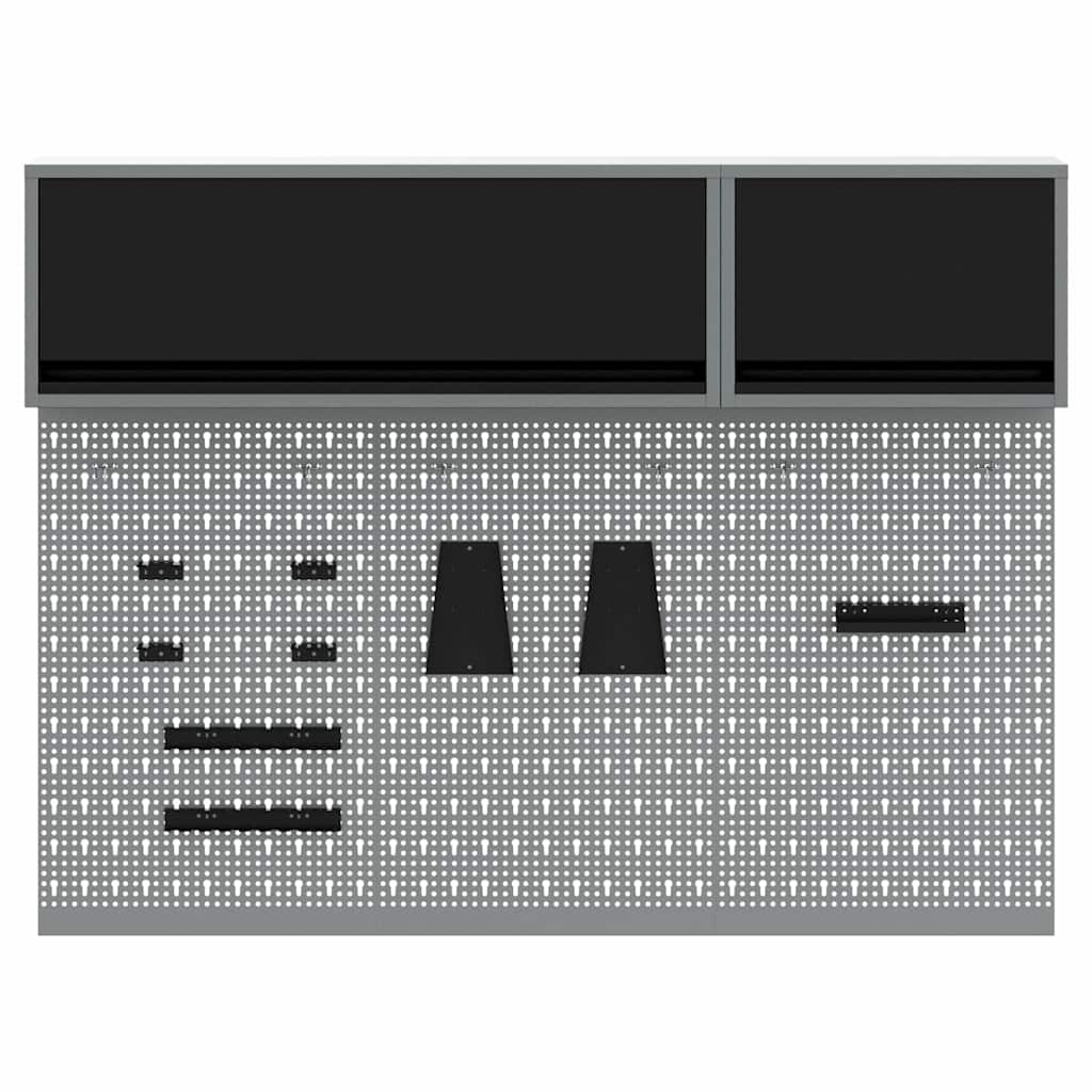 Σετ ντουλαπών εργαλείων με ράφι με αποθήκευση 5 pcs Μαύρο - Pakobazaar