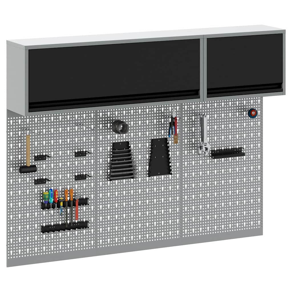 Σετ ντουλαπών εργαλείων με ράφι με αποθήκευση 5 pcs Μαύρο - Pakobazaar