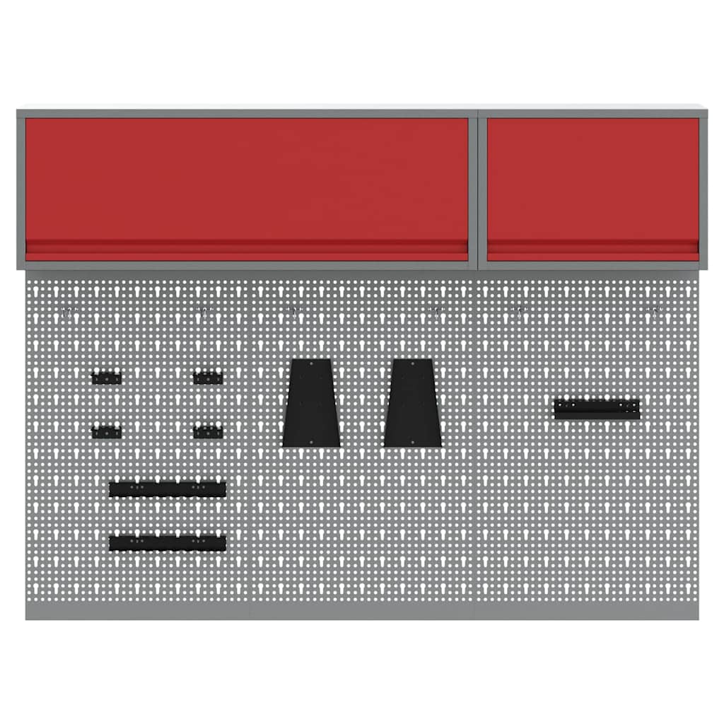 Σετ ντουλαπών εργαλείων με ράφι με αποθήκευση 5 pcs Κόκκινο - Pakobazaar