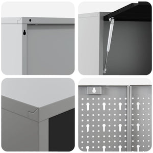 Σετ Ντουλάπας Εργασίας με συρτάρι με ράφι 8 pcs Γκρι - Pakobazaar