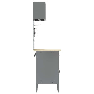 Σετ Ντουλάπας Εργασίας με συρτάρι με ράφι 8 pcs Γκρι - Pakobazaar