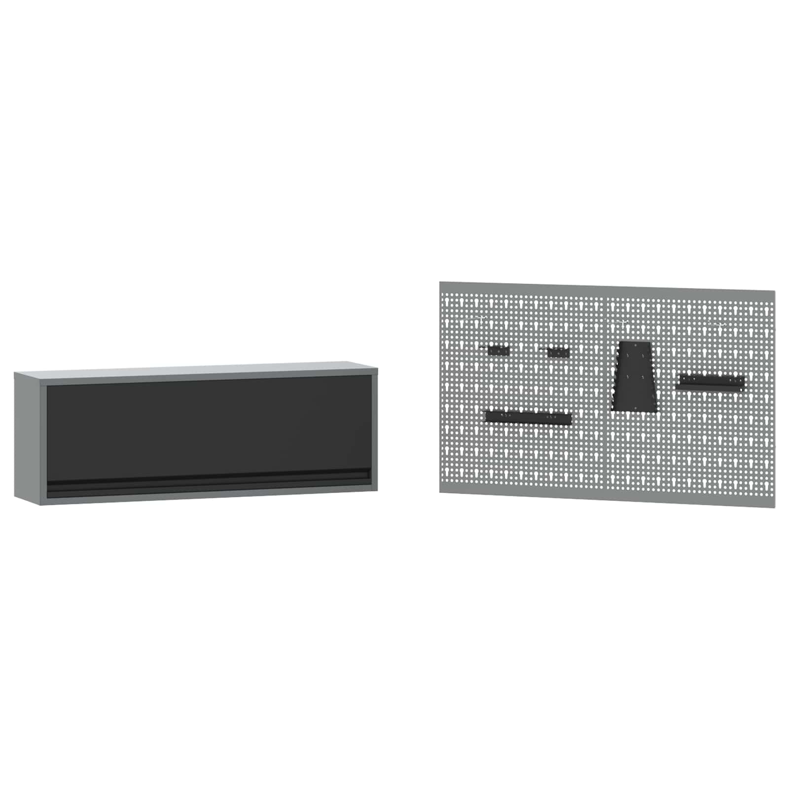 Σετ Ντουλάπας Εργασίας με συρτάρι με ράφι 5 pcs Μαύρο - Pakobazaar