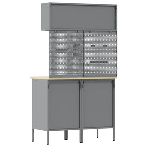 Σετ Ντουλάπας Εργασίας με συρτάρι με ράφι 5 pcs Μαύρο - Pakobazaar