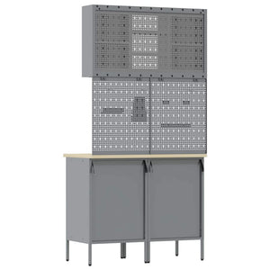 Σετ Ντουλάπας Εργασίας με συρτάρι με ράφι 5 pcs Μαύρο - Pakobazaar