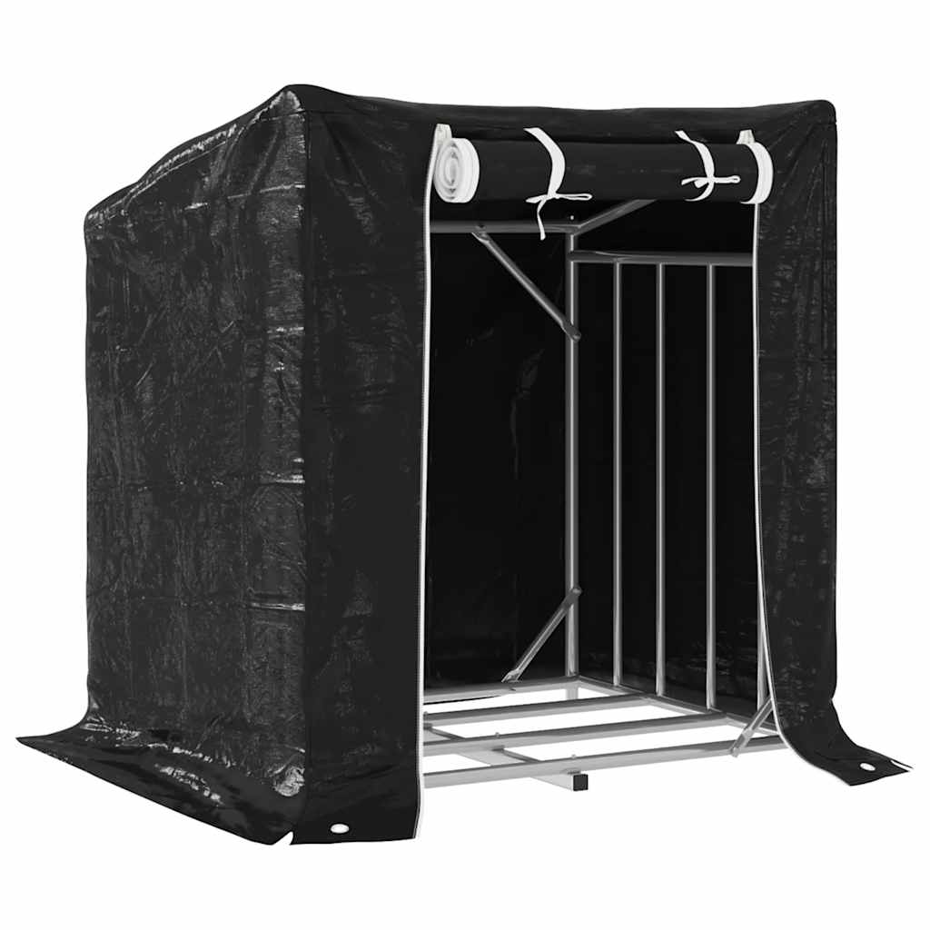 Ράφι για καυσόξυλα με κάλυμμα βροχής 100,5x80,5x110,5 εκ.
