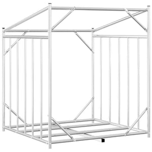 Ράφι για καυσόξυλα με κάλυμμα βροχής 100,5x80,5x110,5 εκ.