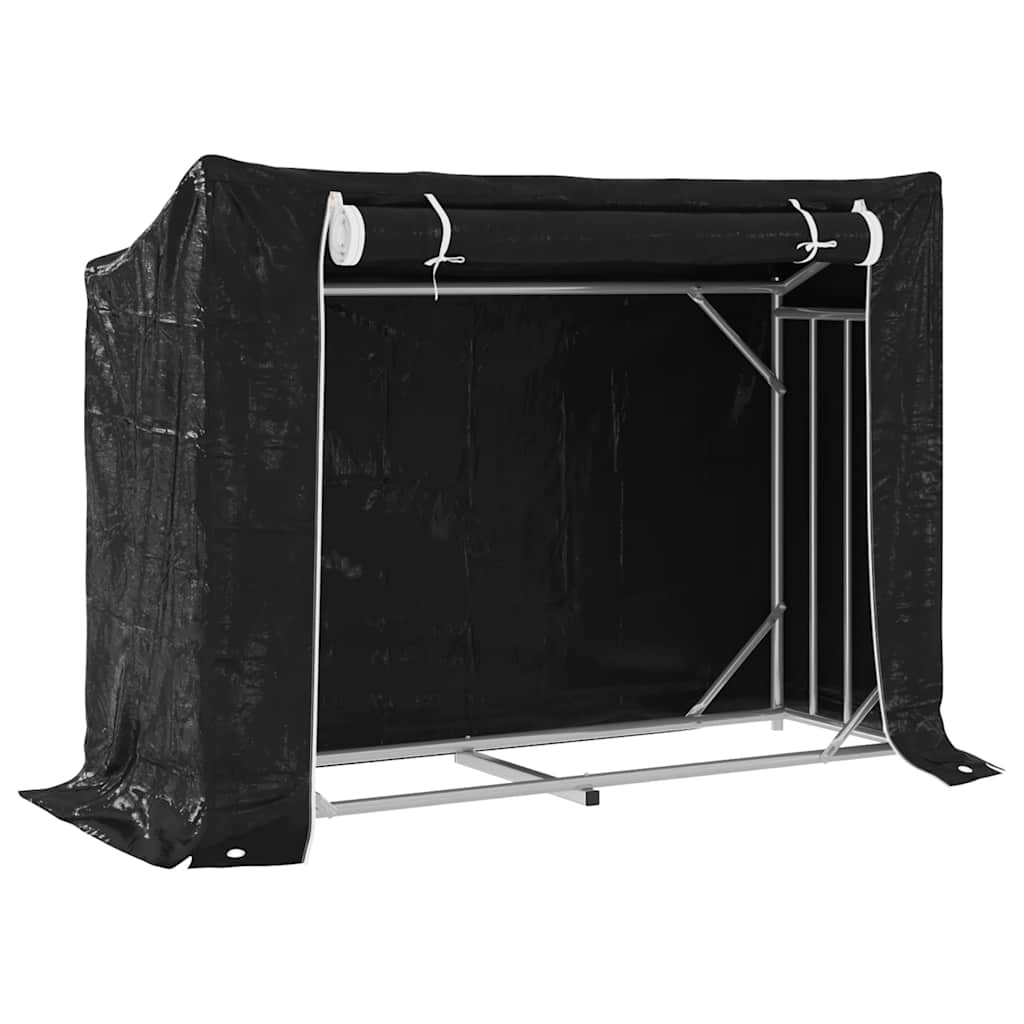 Ράφι για καυσόξυλα με κάλυμμα βροχής 151x60,5x110,5 εκ.