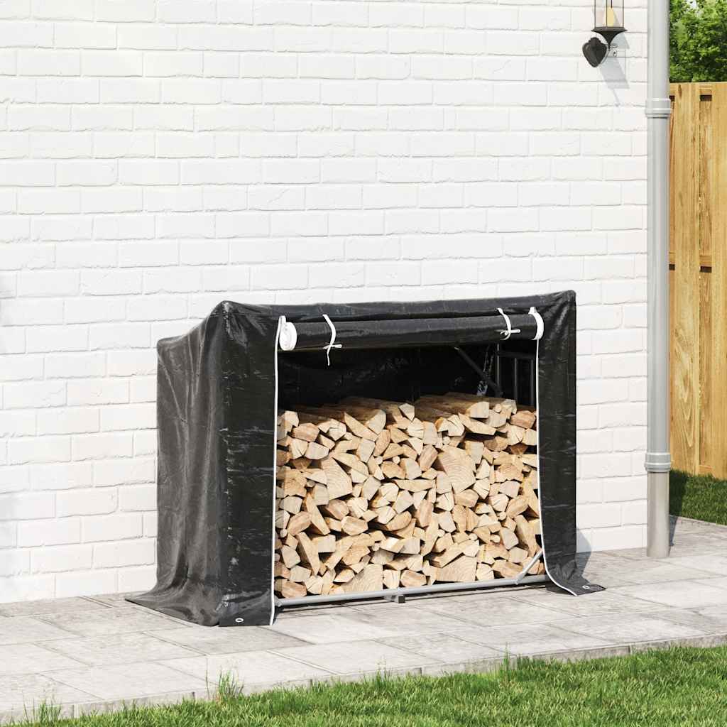 Ράφι για καυσόξυλα με κάλυμμα βροχής 151x60,5x110,5 εκ.