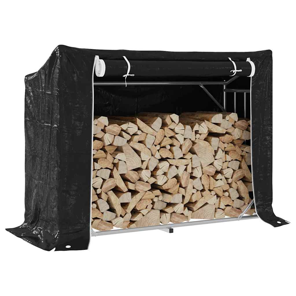 Ράφι για καυσόξυλα με κάλυμμα βροχής 151x60,5x110,5 εκ.