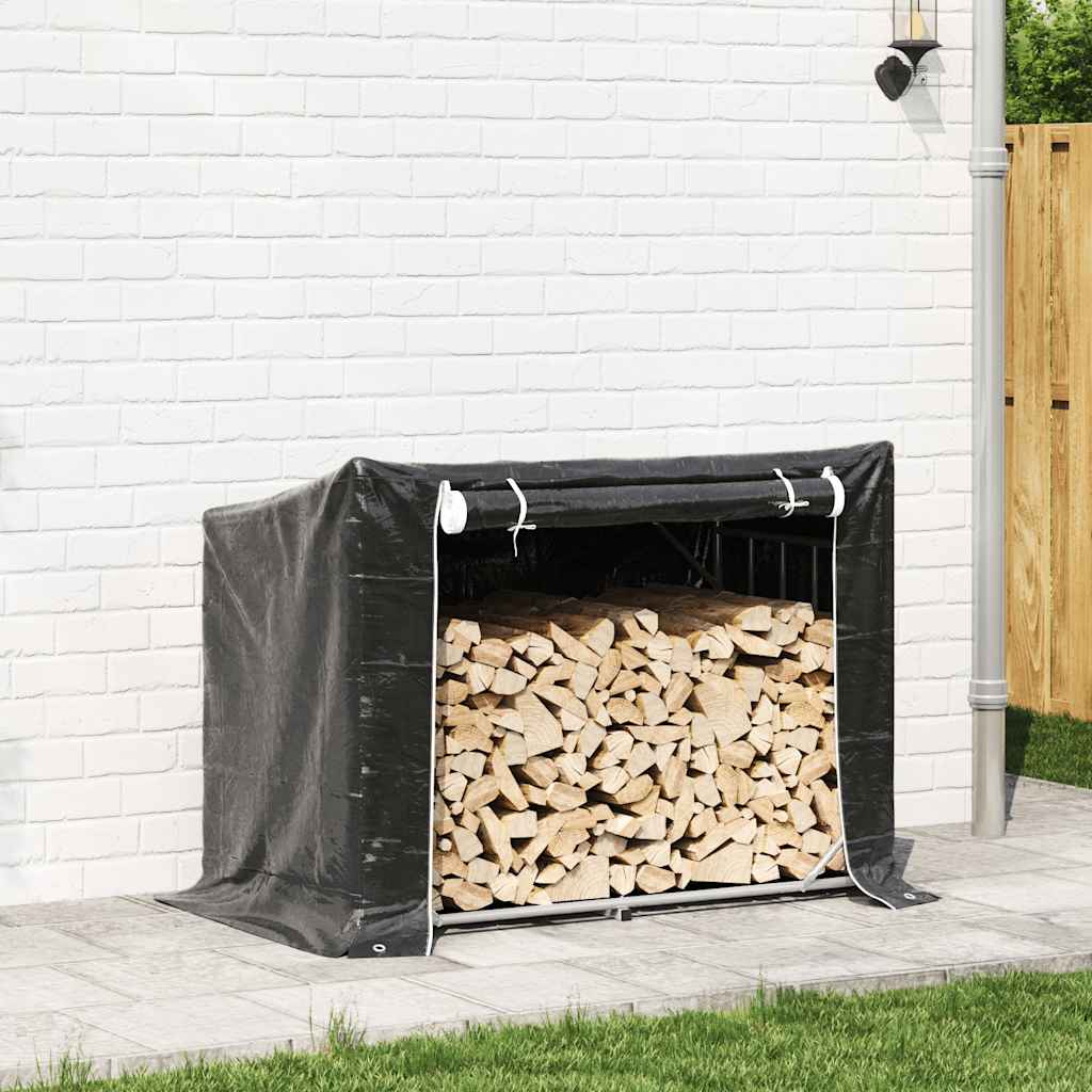 Ράφι για καυσόξυλα με κάλυμμα βροχής 151x80,5x110,5 εκ. - Pakobazaar