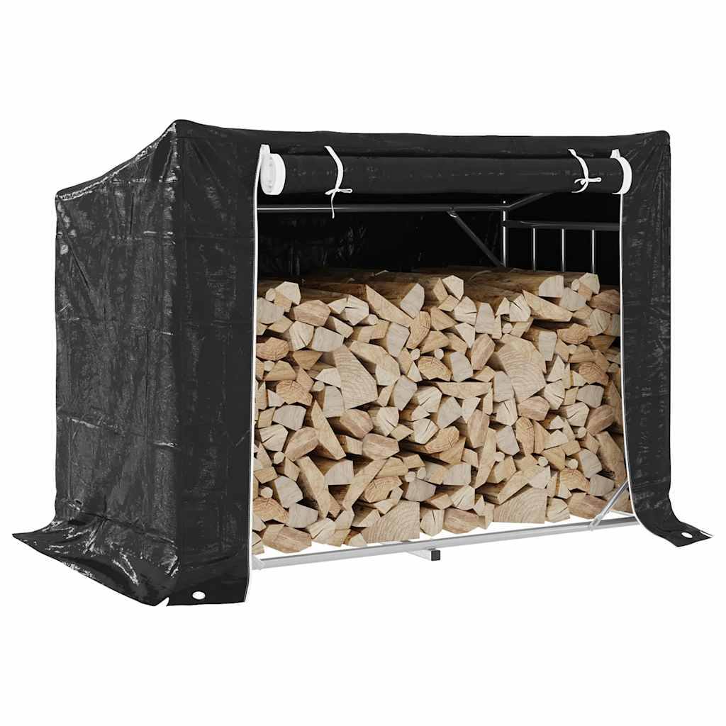 Ράφι για καυσόξυλα με κάλυμμα βροχής 151x80,5x110,5 εκ. - Pakobazaar