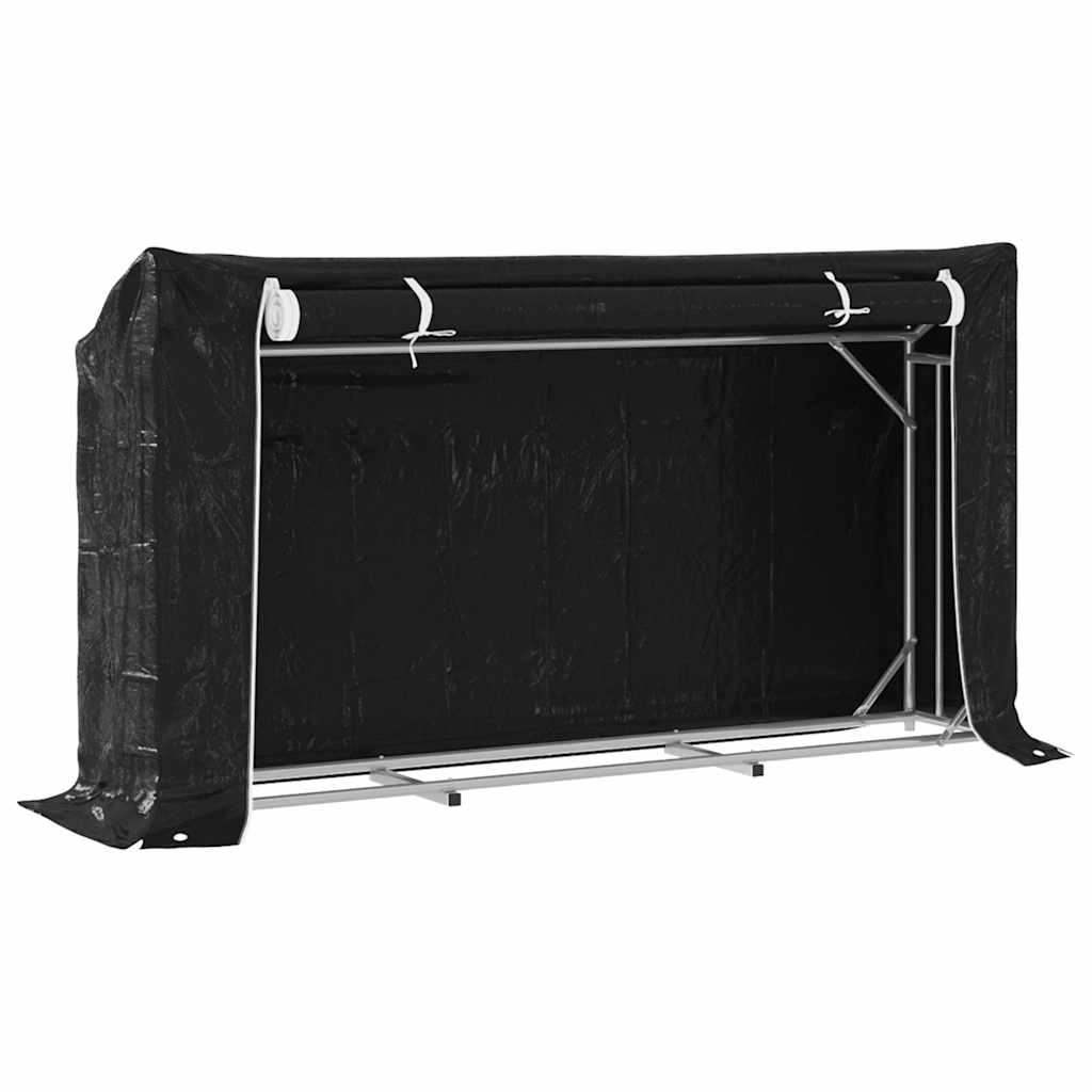 Ράφι για καυσόξυλα με κάλυμμα βροχής 200,5x41x110,5 εκ. - Pakobazaar