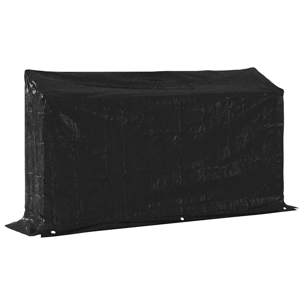 Ράφι για καυσόξυλα με κάλυμμα βροχής 200,5x41x110,5 εκ. - Pakobazaar