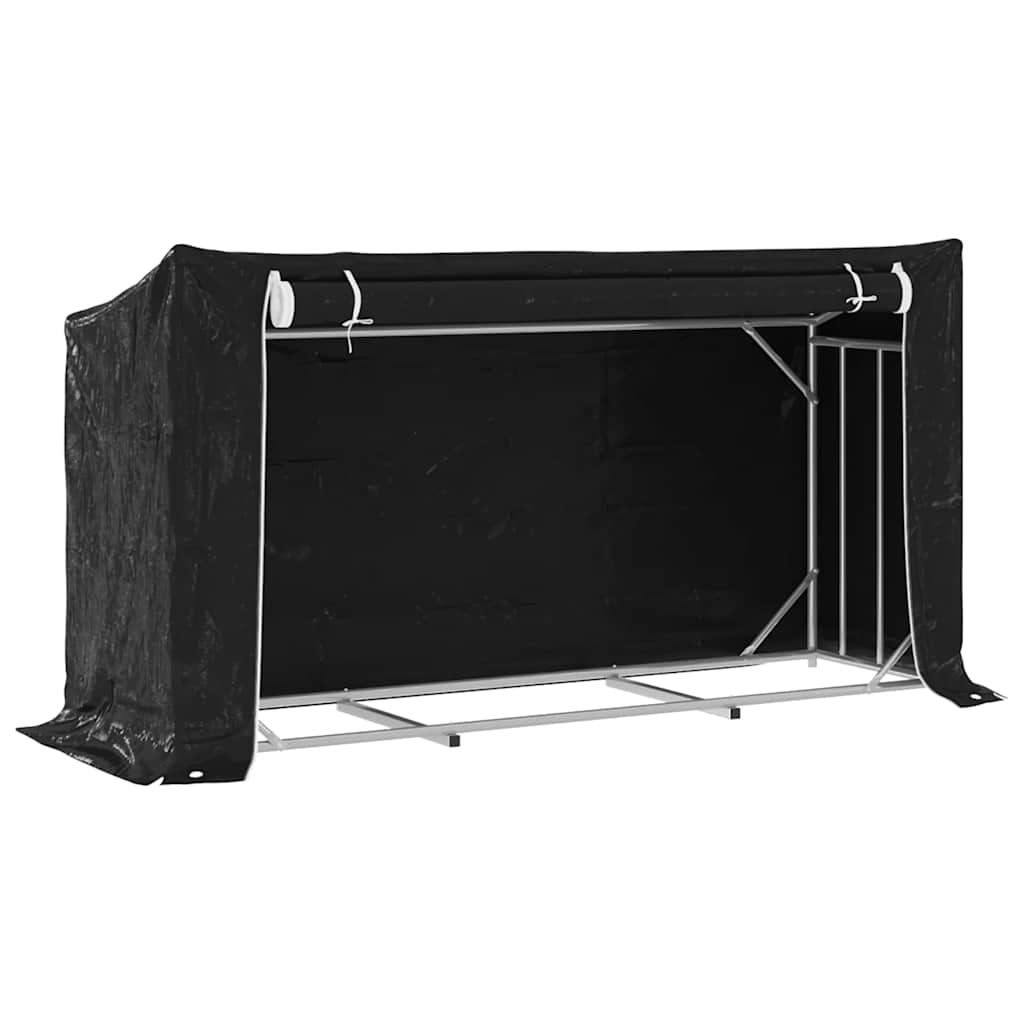 Ράφι για καυσόξυλα με κάλυμμα βροχής 200,5x60,5x110,5 εκ. - Pakobazaar