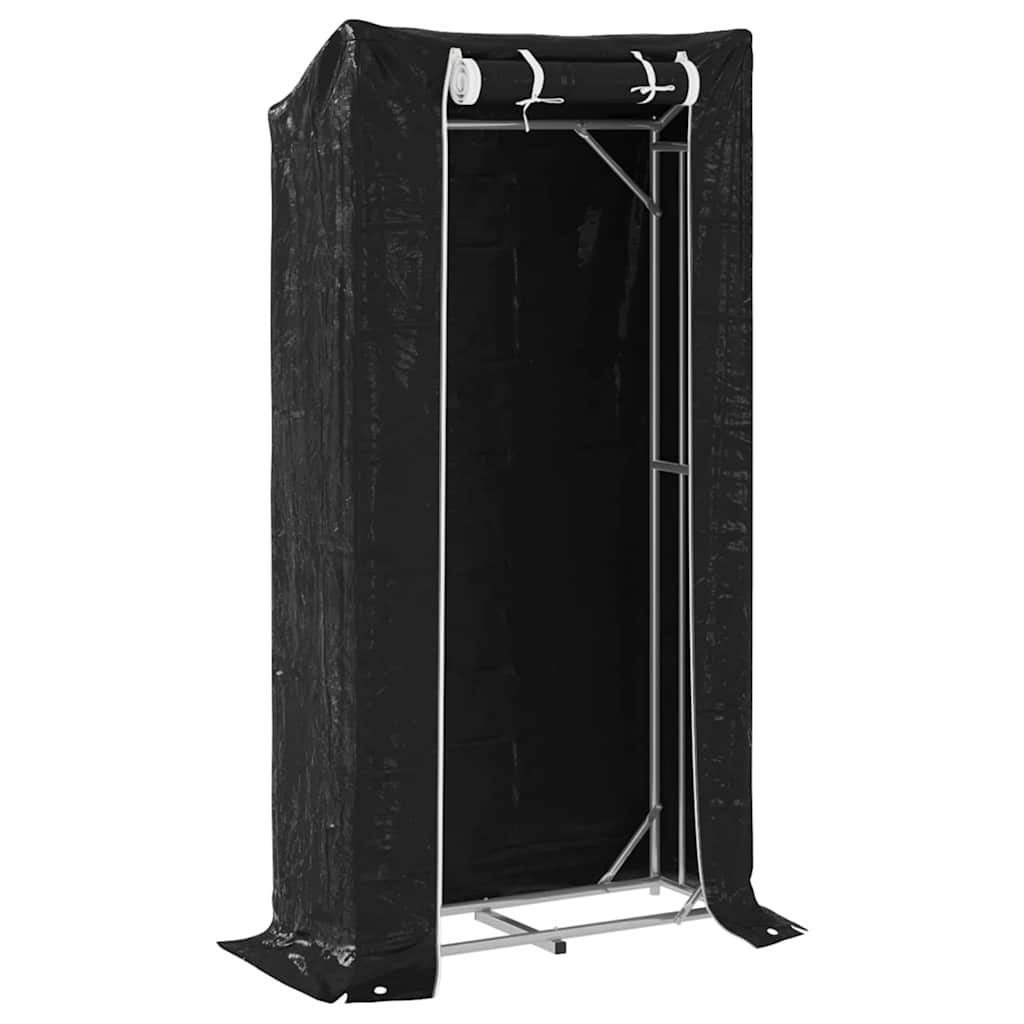 Ράφι για καυσόξυλα με κάλυμμα βροχής 100x40x200 εκ. - Pakobazaar