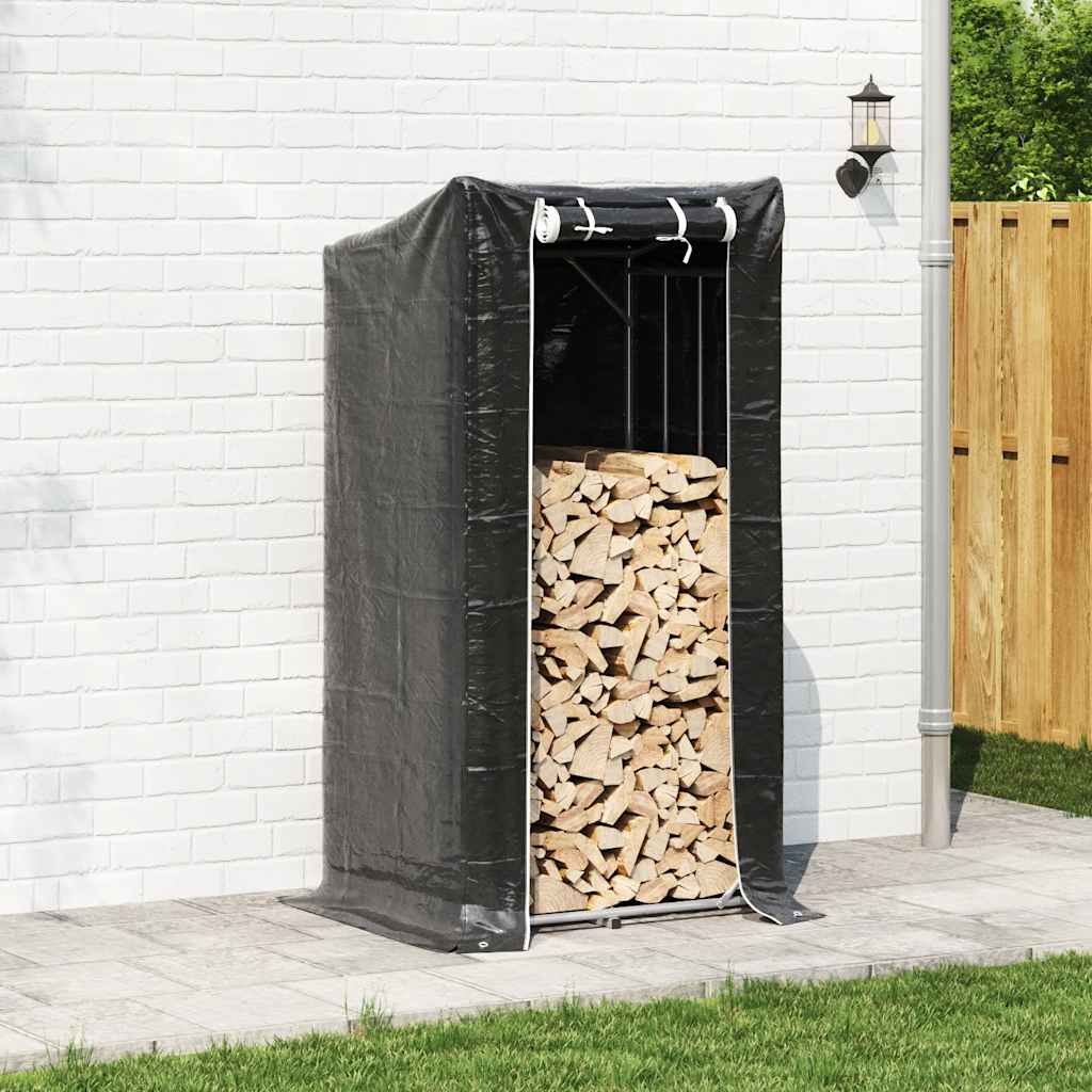 Ράφι για καυσόξυλα με κάλυμμα βροχής 100x80x200 εκ.