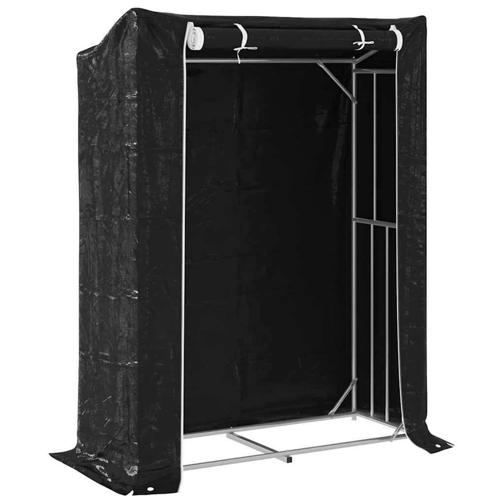 Ράφι για καυσόξυλα με κάλυμμα βροχής 150x60x200 εκ.