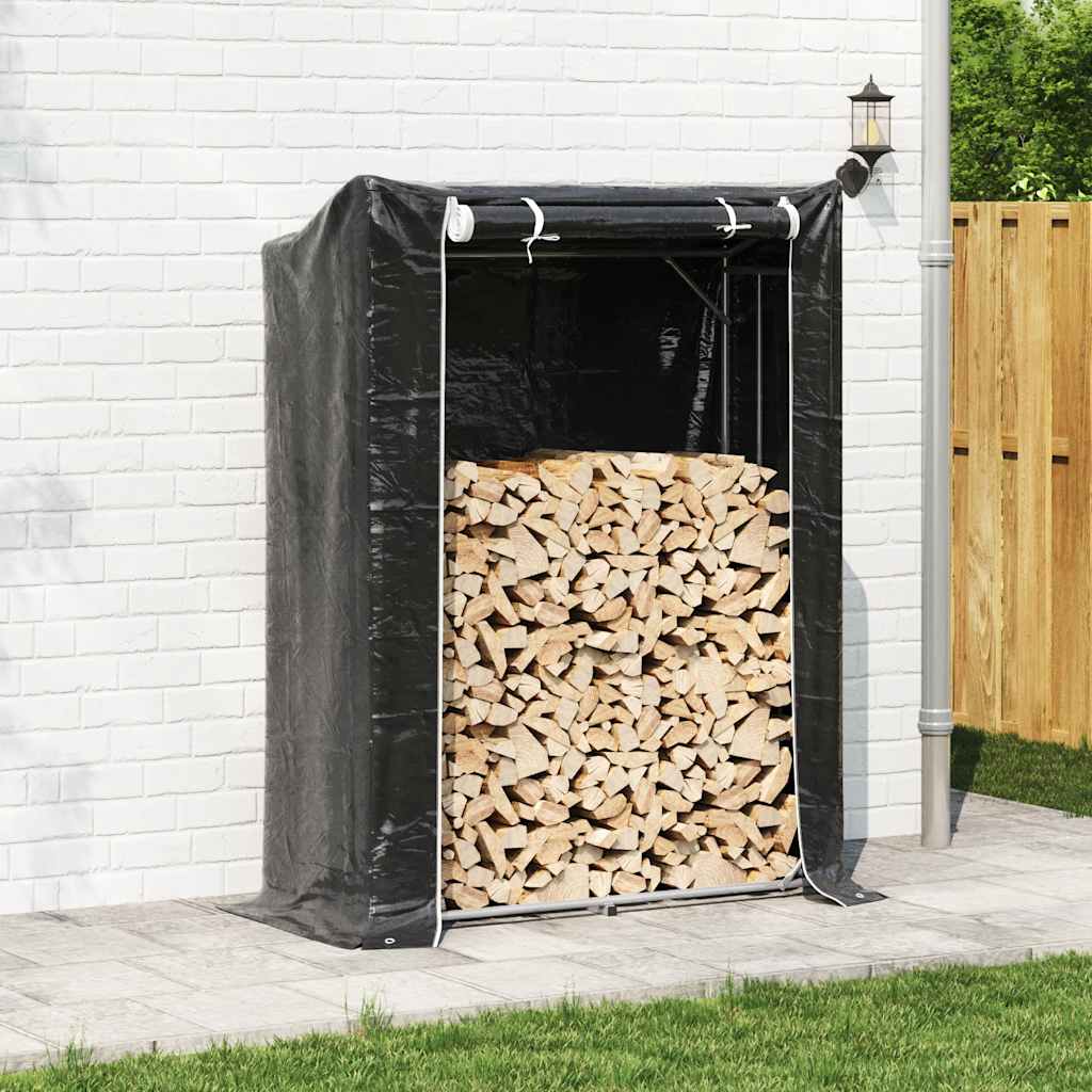 Ράφι για καυσόξυλα με κάλυμμα βροχής 150x60x200 εκ.