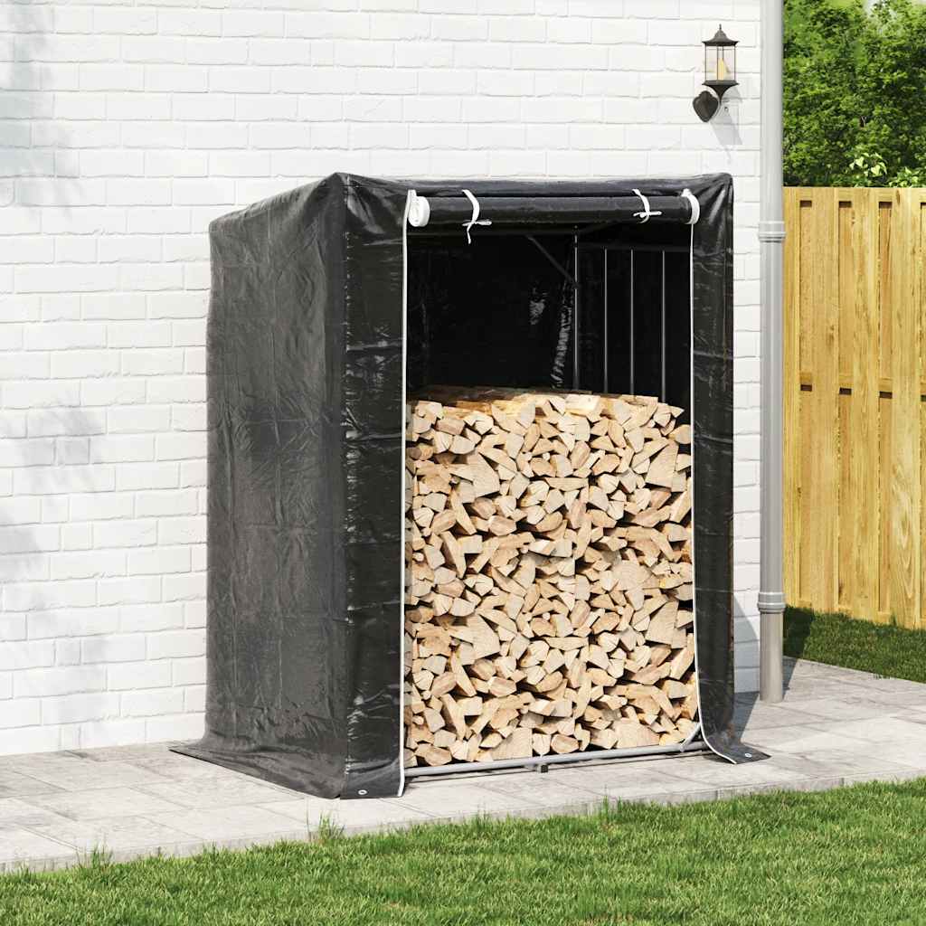 Ράφι για καυσόξυλα με κάλυμμα βροχής 150x100x200 εκ. - Pakobazaar