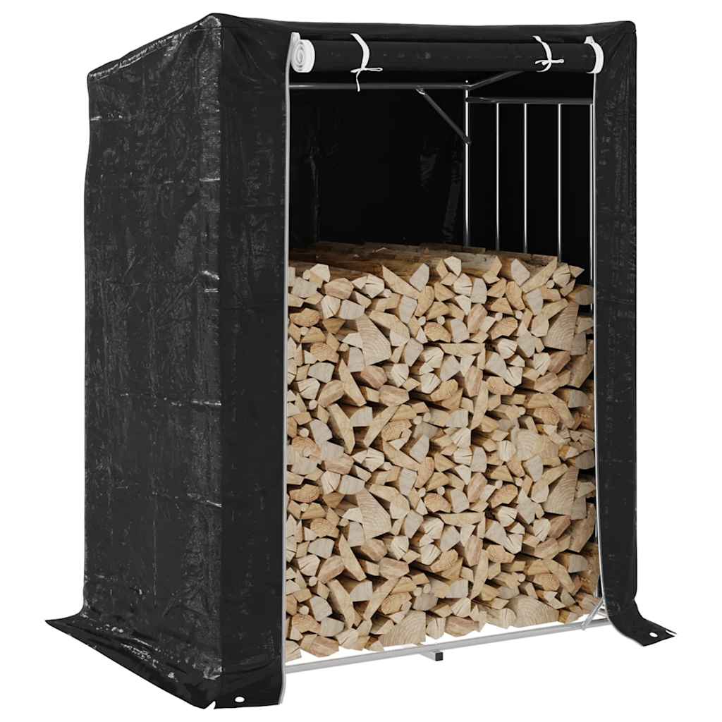 Ράφι για καυσόξυλα με κάλυμμα βροχής 150x100x200 εκ. - Pakobazaar