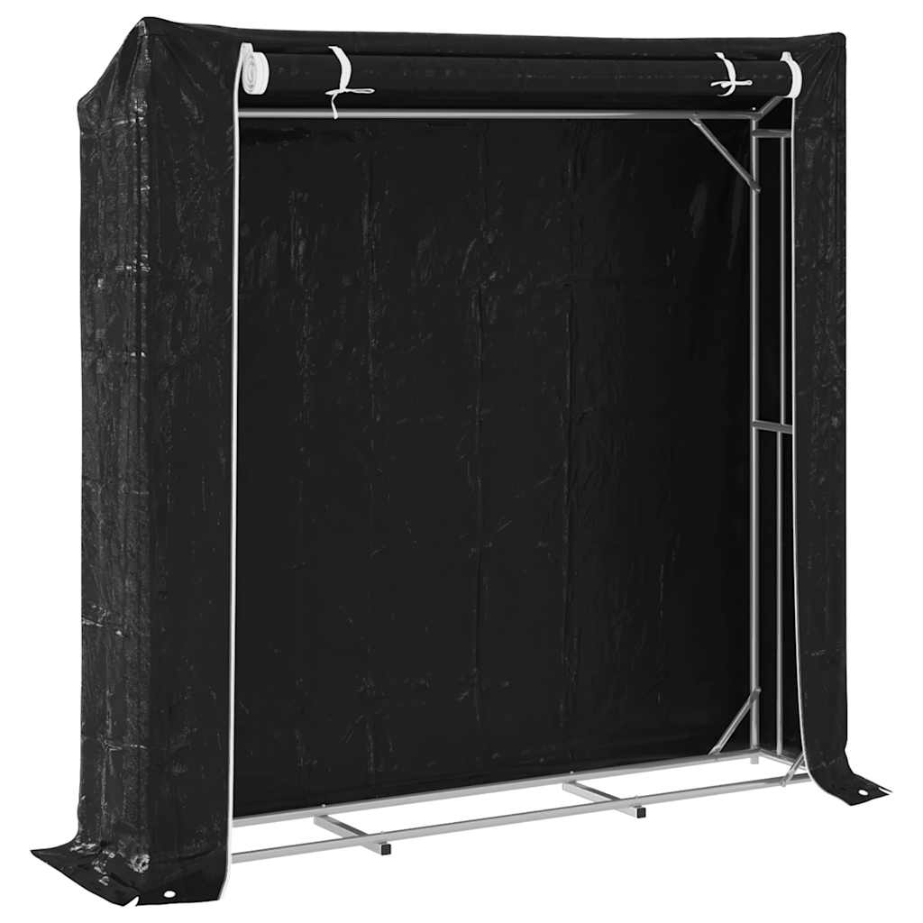 Ράφι για καυσόξυλα με κάλυμμα βροχής 200x40x200 εκ. - Pakobazaar