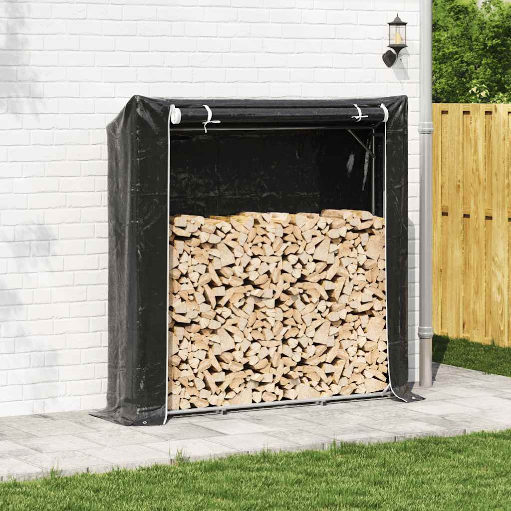 Ράφι για καυσόξυλα με κάλυμμα βροχής 200x40x200 εκ. - Pakobazaar