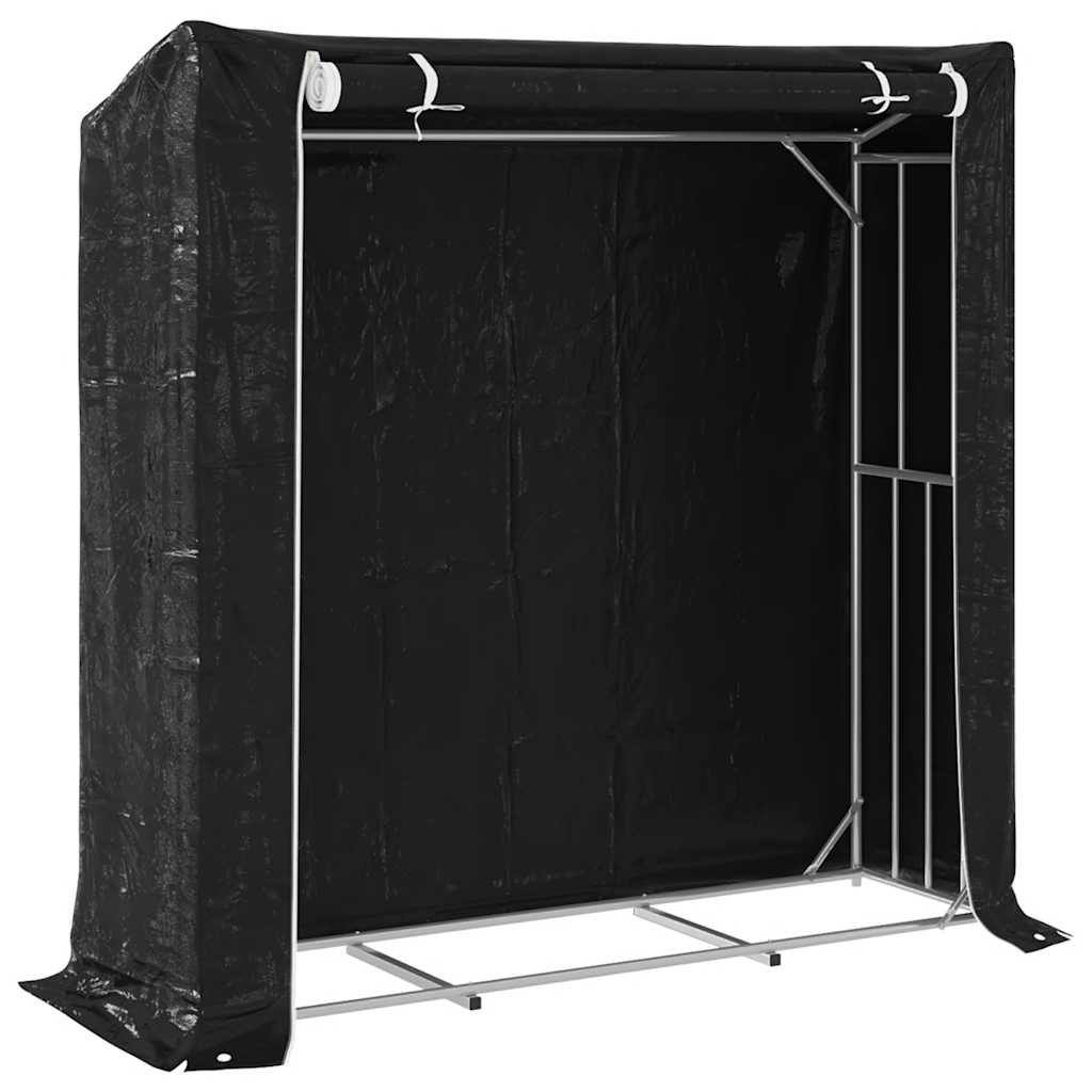 Ράφι για καυσόξυλα με κάλυμμα βροχής 200x60x200 εκ. - Pakobazaar