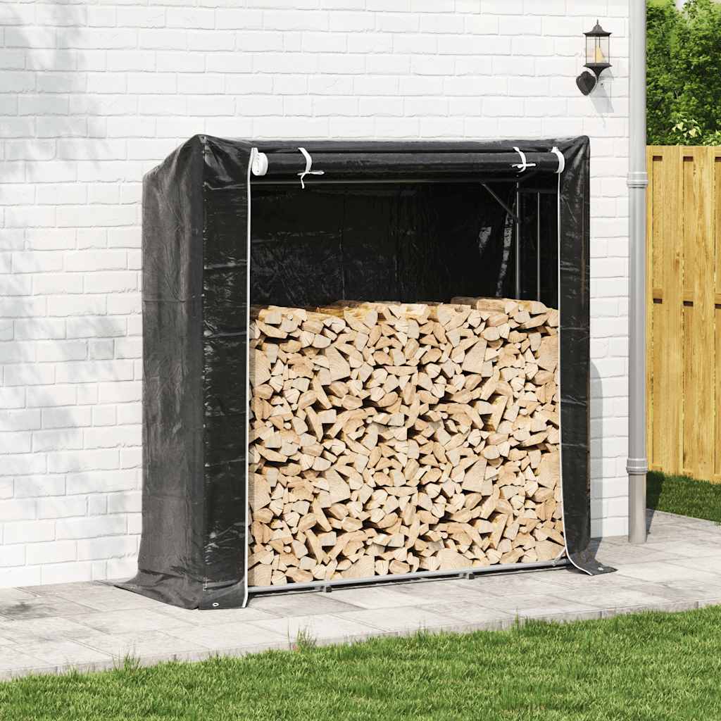 Ράφι για καυσόξυλα με κάλυμμα βροχής 200x60x200 εκ. - Pakobazaar