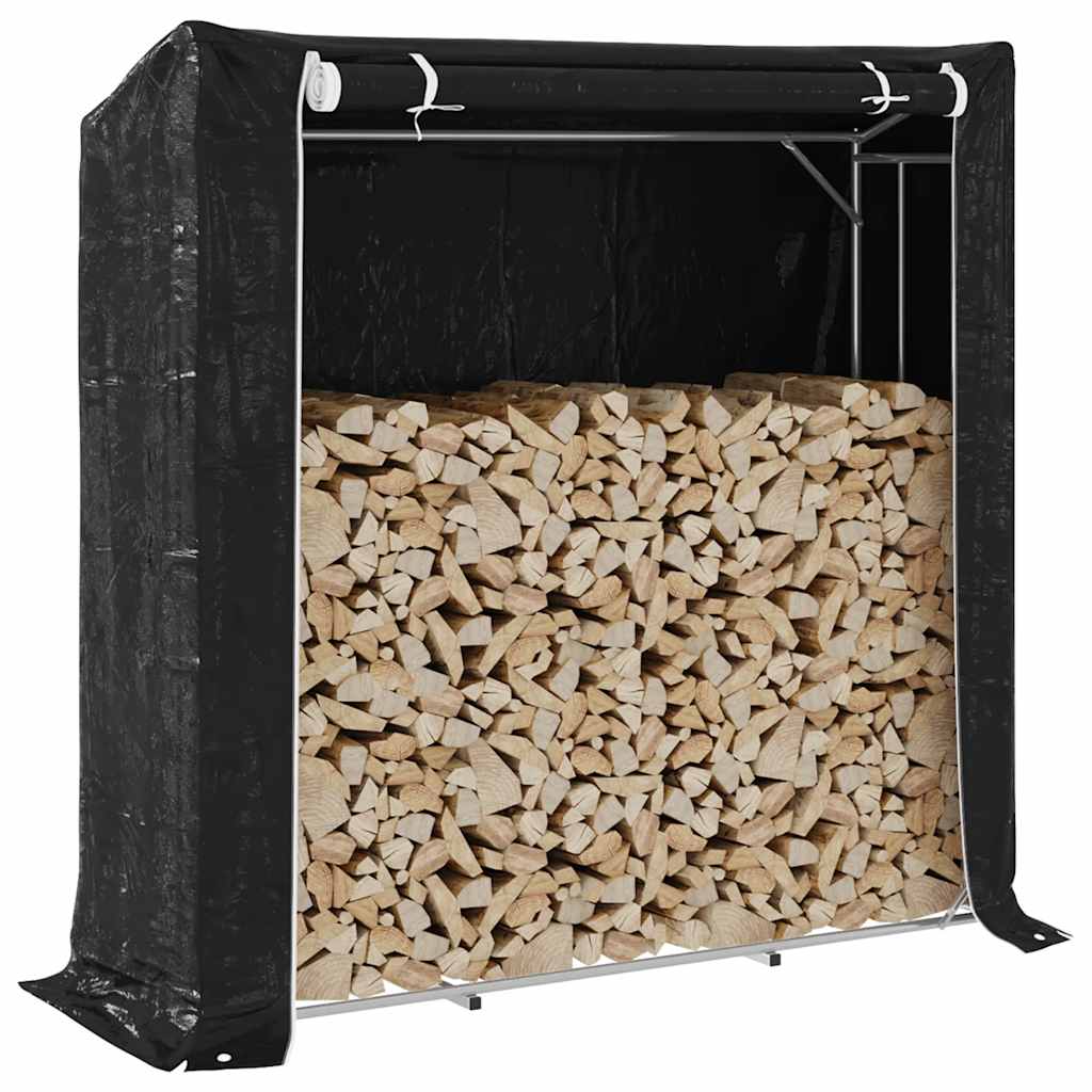 Ράφι για καυσόξυλα με κάλυμμα βροχής 200x60x200 εκ. - Pakobazaar