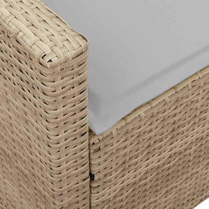 Καναπές κήπου 5θέσιος με μαξιλάρια Μπεζ Poly Rattan