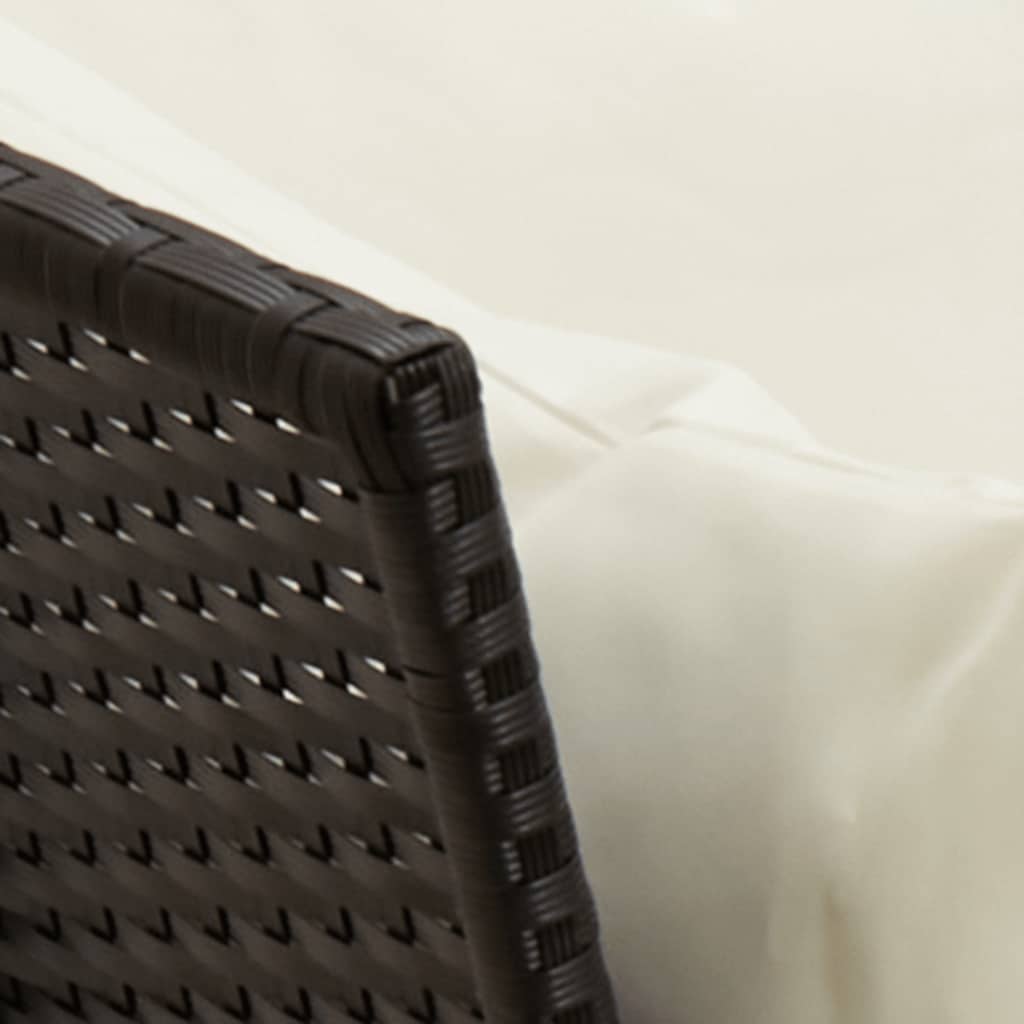 Σετ Τραπεζαρίας Κήπου με Μαξιλάρια 4 τεμ. Μαύρο από Συνθ. Ρατάν