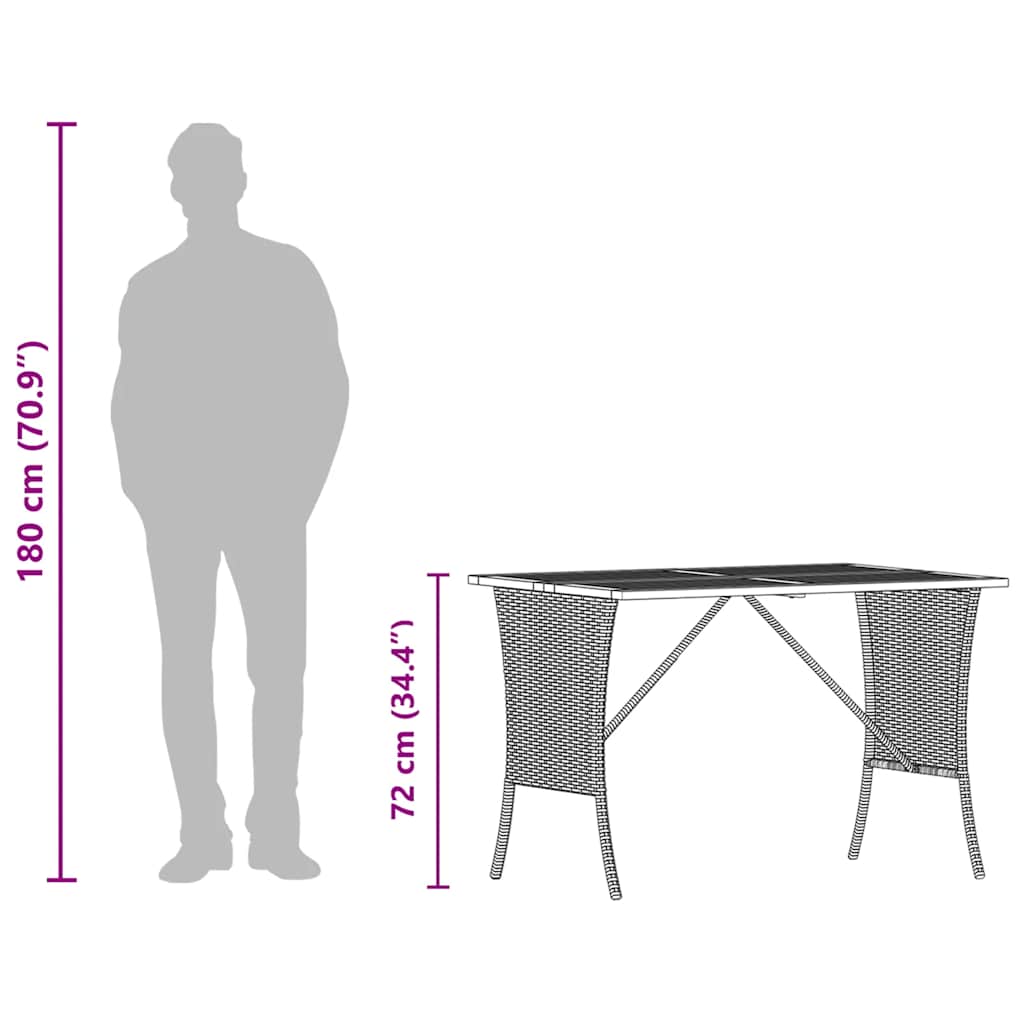 Τραπέζι κήπου  με καπάκι από ξύλο ακακίας Γκρι 105x75x72 cm