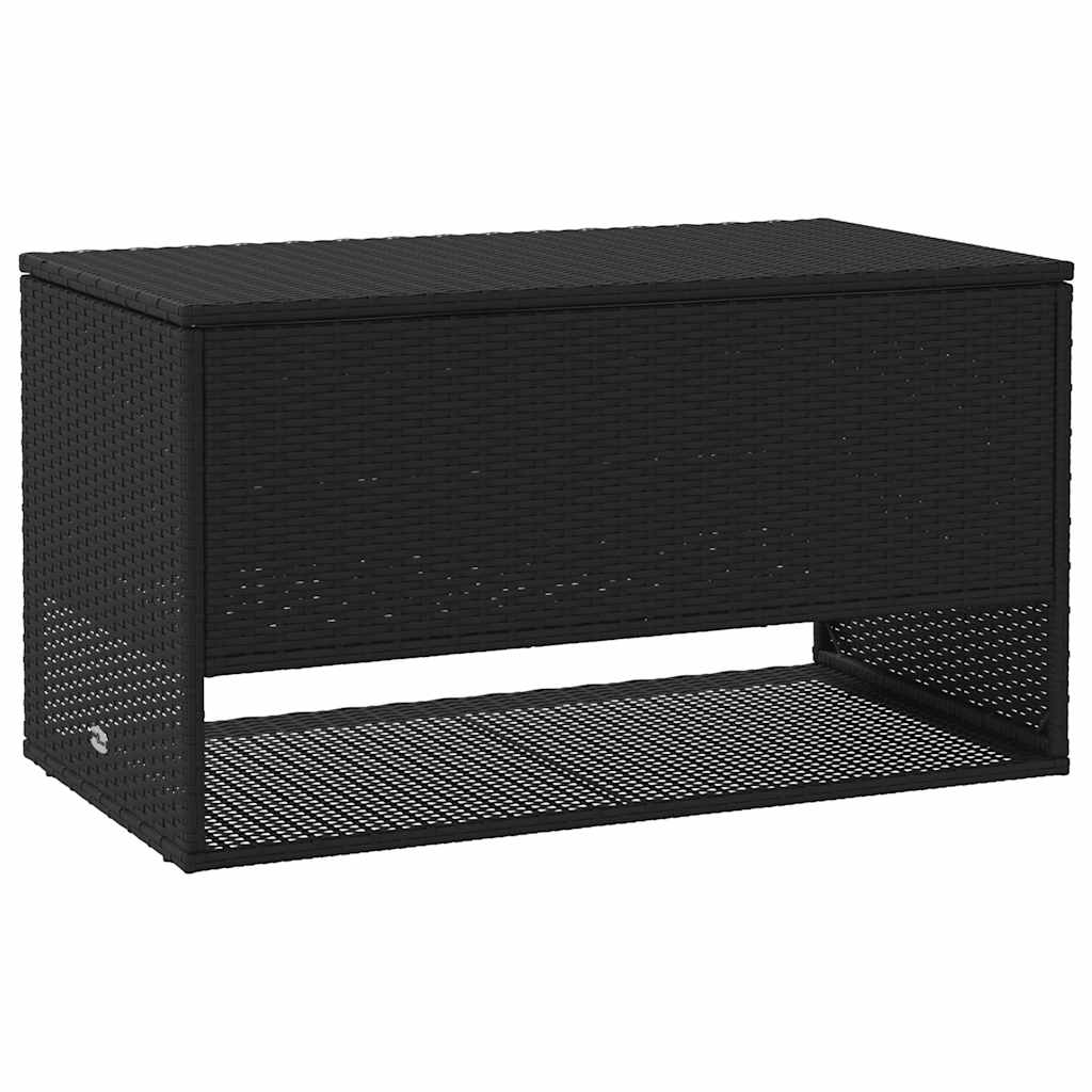 Μαξιλαροθήκη εξωτερικού χώρου Μαύρο 100x55x55,5 cm Poly Rattan