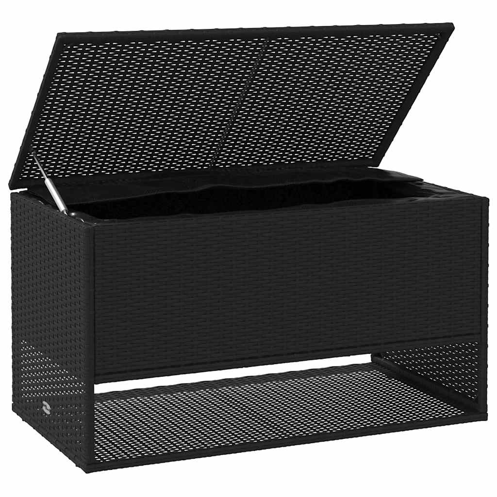 Μαξιλαροθήκη εξωτερικού χώρου Μαύρο 100x55x55,5 cm Poly Rattan